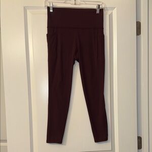 Athleta Burgundy Leggings